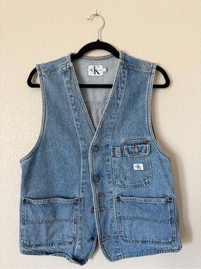 Calvin Klein Vintage Light Blue Denim Vest